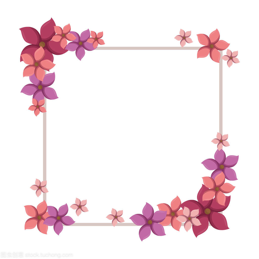 可愛的花框裝飾